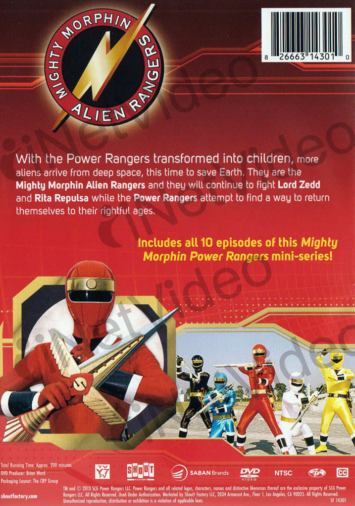 Mighty Morphin - Alien Rangers on DVD Movie