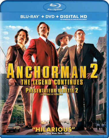 Anchorman 2: The Legend Continues (Blu-ray + DVD + Digital HD) (Blu-ray) (Bilingual) BLU-RAY Movie 
