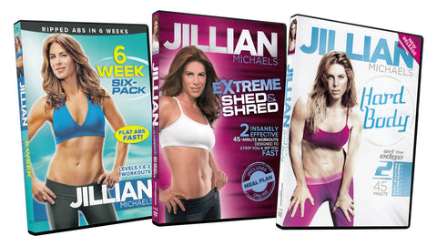 Jillian Michaels (6 Week Six-Pack / Extreme Shed and Shred / Hard Body) (3-Pack) DVD Movie 
