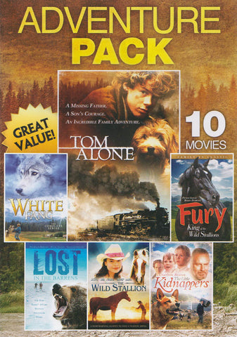 Adventure 10 Pack (Tom Alone / White Fang / Wild Stallion / Captain Courageous.....Walking Thunder) DVD Movie 