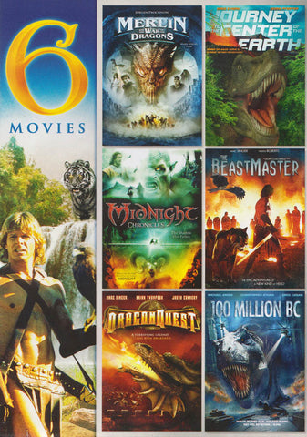 Fantasy Collection (Merlin../Journey../Midnight Chronicles/Beastmaster/DragonQuest/1000 Million BC) DVD Movie 