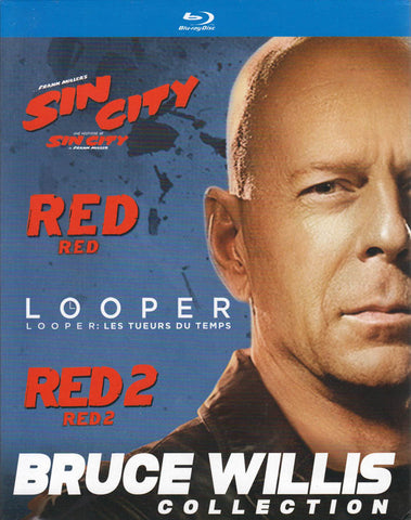Bruce Willis Collection (Sin City / Red / Looper / Red 2) (Blu-ray) (Boxset) (Bilingual) BLU-RAY Movie 