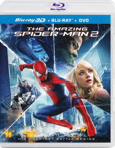 The Amazing Spider-Man 2 3D (Blu-ray 3D + Blu-ray + DVD) (Blu-ray) BLU-RAY Movie 