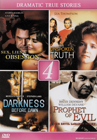 Dramatic True Stories (Sex, Lies & Obsession/Unspoken Truth/Darkness Before Dawn/Prophet Of Evil) DVD Movie 