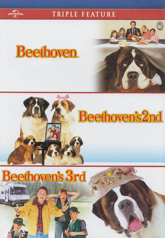 Beethoven / Beethoven's 2nd / Beethoven's 3rd (Triple Feature) DVD Movie 