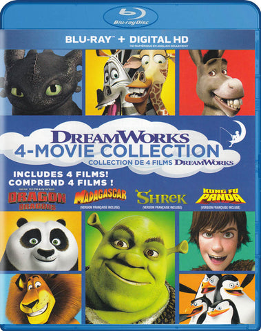 Dream Works 4-Movie collection (Blu-ray + DVD + Digital Copy) (Blu-ray) BLU-RAY Movie 