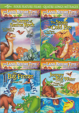 Land Before Time (Secret of Saurus Rock/Stone of Cold Fire/Big Freeze/Journey Big Water)(Bilingual) DVD Movie 
