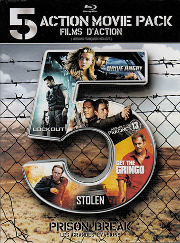 Prison Break: 5 Action Movie Pack (Drive Angry ..... Get The Gringo / Stolen) (Blu-ray) (Bilingual) BLU-RAY Movie 