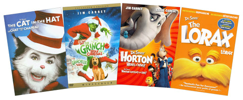 Dr. Seuss Pack (Cat in the Hat / Grinch Stole Christmas / Horton Hears a Who / Lorax) (Bilingual) DVD Movie 