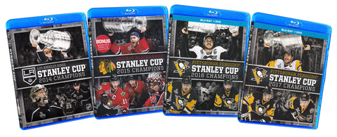 NHL Stanley Cup 2014 / 2017 (LA Kings / Chicago Blackhawks / Pittsburgh Penguins) (Blu-ray) (4-Pack) BLU-RAY Movie 
