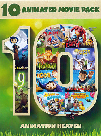 10 Animated Movie Pack (Boxset) DVD Movie 