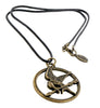 The Hunger Games Movie Mockingjay Pendant on Leather Cord DVD Movie 