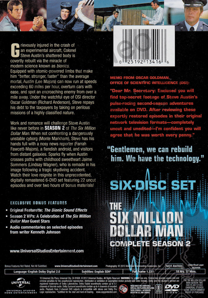 ランキング１位受賞 The The Six Season Three Dollar Million The Dollar Man [6 DVD  localhost