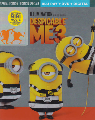 Despicable Me 3 (Steelbook) (Blu-ray + DVD + Digital) (Blu-ray) (Bilingual) BLU-RAY Movie 