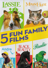 5 Fun Family Films (Lassie / MouseHunt / Andre / Black Beauty / Paulie)
