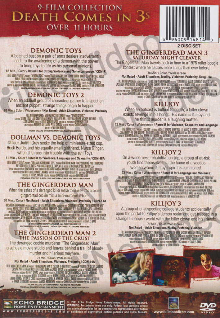 Death Comes In 3s (9Film Collection) on DVD Movie