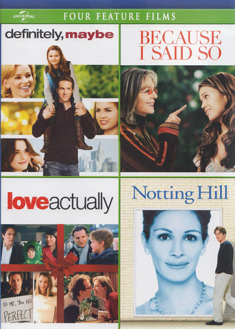 Definitely, Maybe / Because I Said So / Love Actually / Notting Hill (Four Feature Films) DVD Movie 