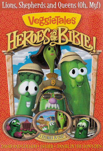VeggieTales : Heroes of the Bible ( Lions ,Shepherds AndQueens ) (3 Stories in One) DVD Movie 