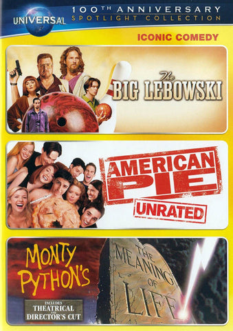 The Big Lebowski / American Pie / Monty Python s The Meaning of Life (100th Anniversary Spotlight Co DVD Movie 