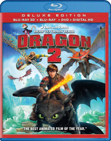 How to Train Your Dragon 2 (Deluxe Edition) (Blu-ray 3D + Blu-ray + DVD + Digital HD) (Blu-ray) BLU-RAY Movie 
