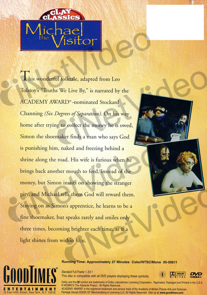 Clay Classics Michael the Visitor on DVD Movie