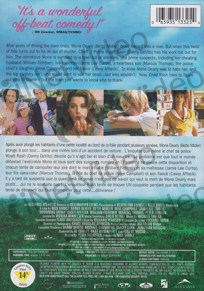 Drowning Mona (Fullscreen) on DVD Movie