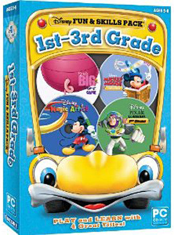 Disney Fun And Skills Pack 1st-3rd Grade (Bilingual Cover) (PC) PC Game 