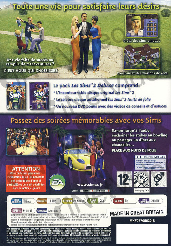 Les Sims 2 Deluxe (French Version Only) (PC) on PC Game