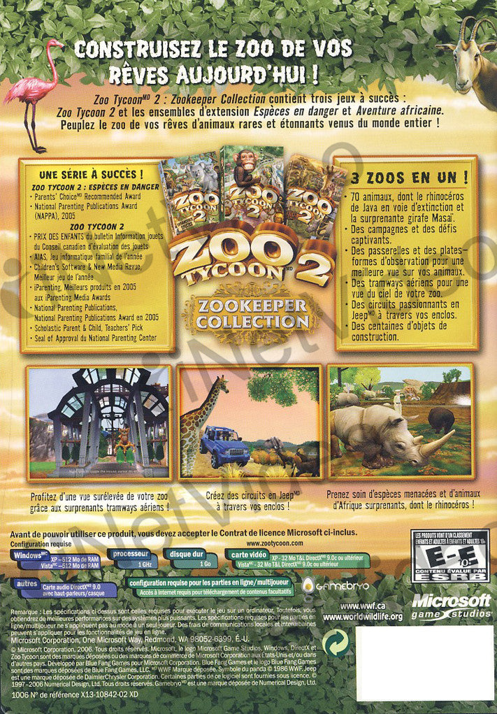  Zoo Tycoon 2: Zookeeper Collection - PC : Video Games