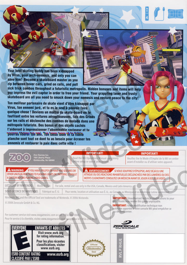 Jogo Skate City Heroes Lacrado E Original Para Nintendo Wii em