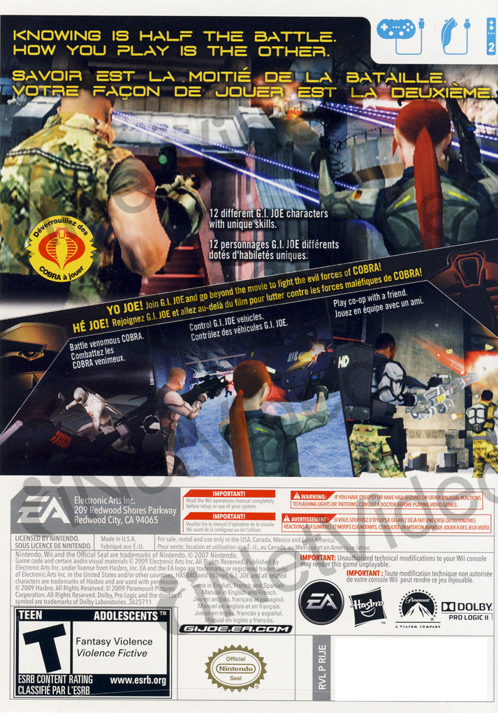 Jogo Lacrado G. I. Joe The Rise Of Cobra Para Nintendo Wii em Promoção na  Americanas