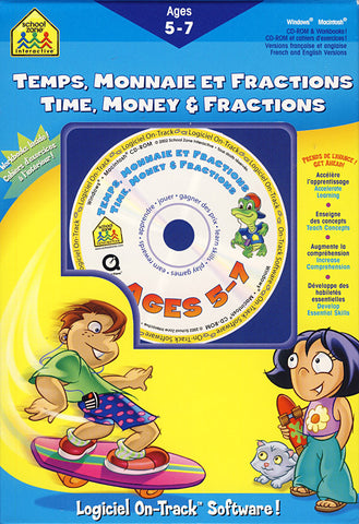 Time, Money & Fractions/ Temps, Monnaie Et Fractions 5-7 Ages (PC) PC Game 