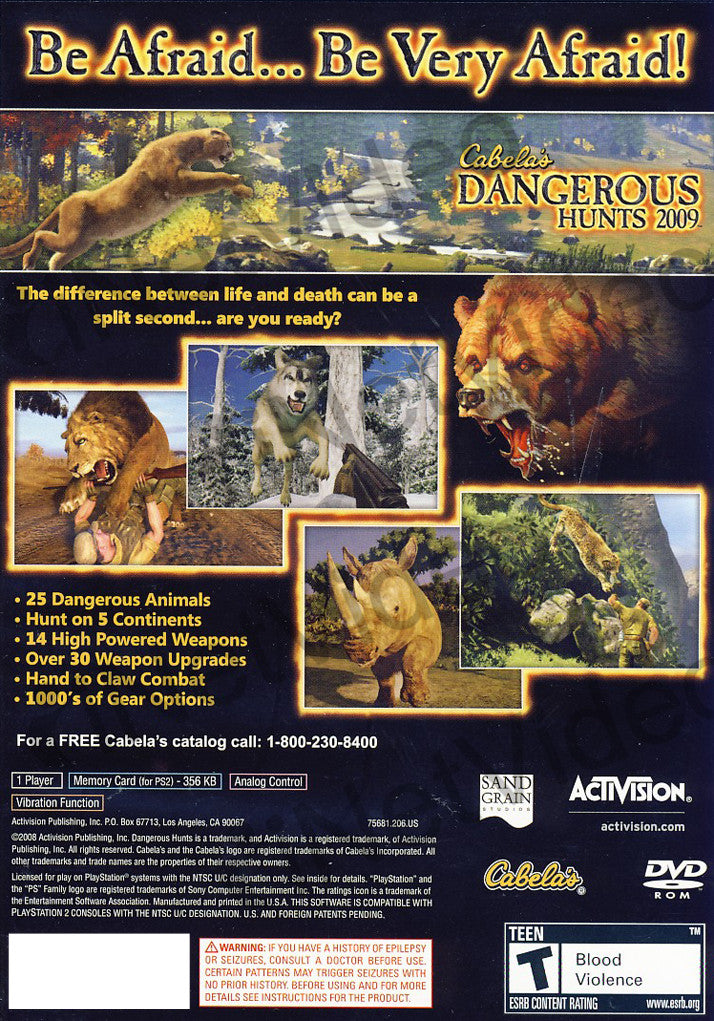 Cabela's Dangerous Hunts 2009 (PLAYSTATION2) on PLAYSTATION2 Game