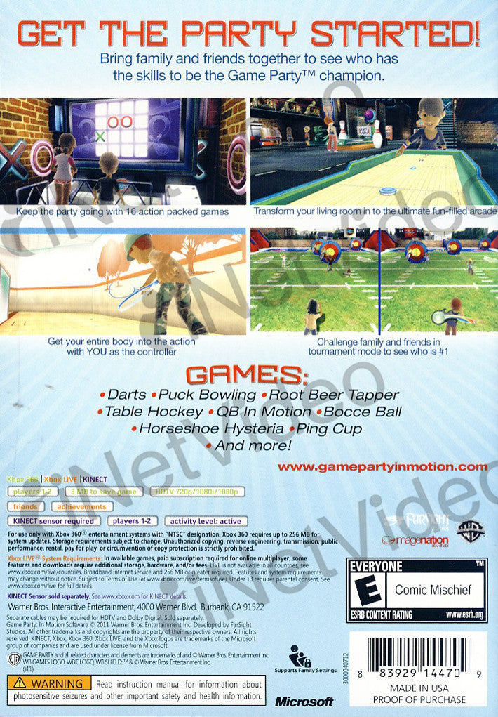  Game Party: In Motion - Xbox 360 : WB Games: Video Games