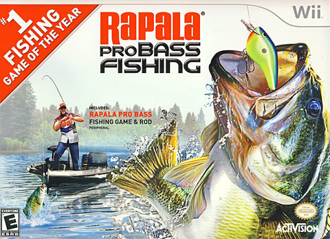 Rapala Pro Bass Fishing with Rod Peripheral (Bundle) (NINTENDO WII) NINTENDO WII Game 