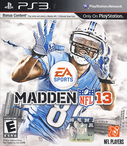Madden NFL 13 (PLAYSTATION3) PLAYSTATION3 Game 
