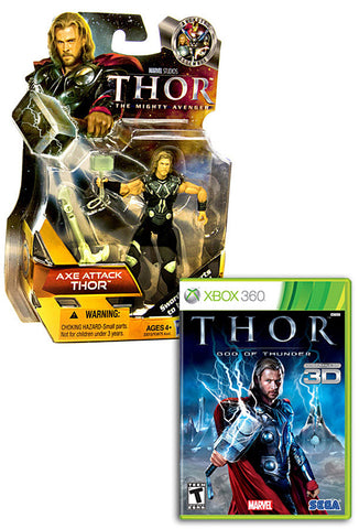 Thor - God Of Thunder with (Thor: Axe Attack Figure) (XBOX360) XBOX360 Game 