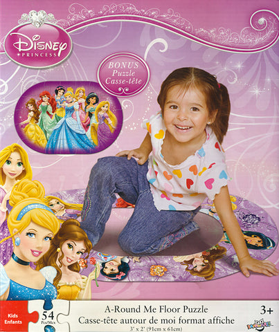 Disney Princess - A Round Me Floor Puzzle (54 Pieces) (TOYS) TOYS Game 