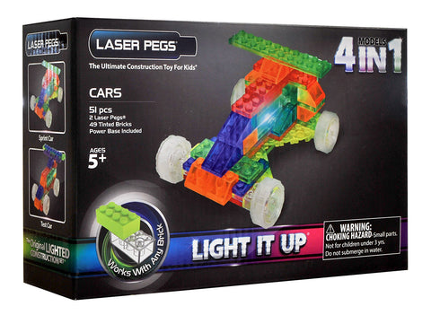 Laser Pegs 4-in-1 Cars Building Set (Toy) (TOYS) TOYS Game 