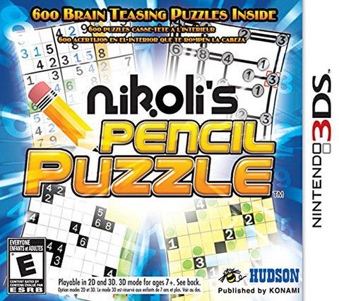 Nikoli s Pencil Puzzle (Trilingual Cover) (3DS) 3DS Game 