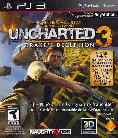 Uncharted 3: Drake s Deception - Game of the Year Edition (Bilingual Cover) (PLAYSTATION3) PLAYSTATION3 Game 