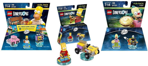 LEGO Dimensions - Simpsons Simpsons Level Pack / Bart Simpson / Krusty Bundle (3-Pack) (Toy) (TOYS) TOYS Game 
