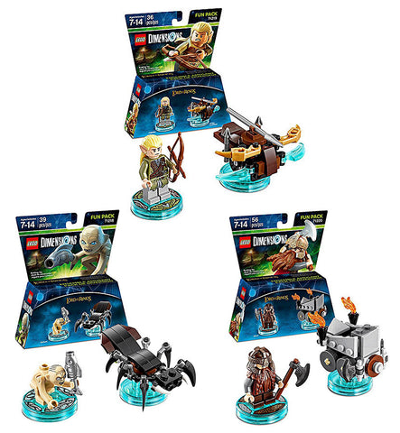 LEGO Dimensions - Lord of the Rings Gollum / Legolas / Gimli Bundle (3-Pack) (Toy) (TOYS) TOYS Game 