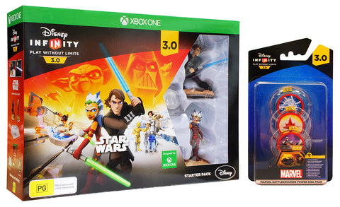 Disney Infinity 3.0 - Star Wars Starter Pack + MARVEL Battlegrounds Power Disc Pack (EU) (Toy) (XBOX ONE) XBOX ONE Game 