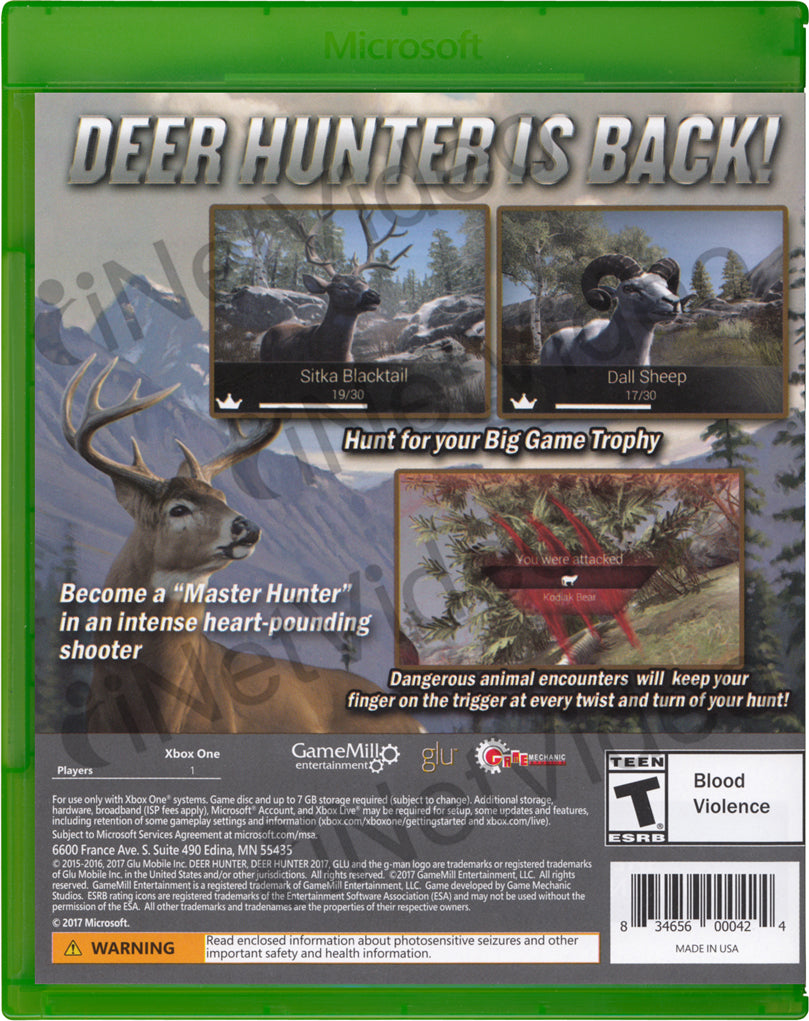 Deer Hunter Reloaded (XBOX ONE) on XBOX ONE Game