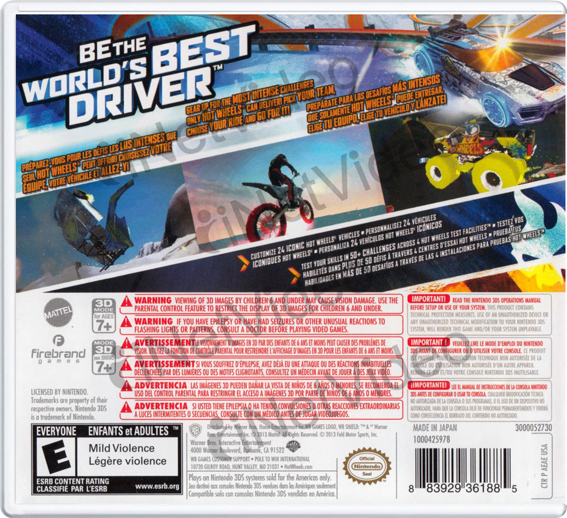Svag publikum Hilse Hot Wheels - World's Best Driver (3DS) on 3DS Game